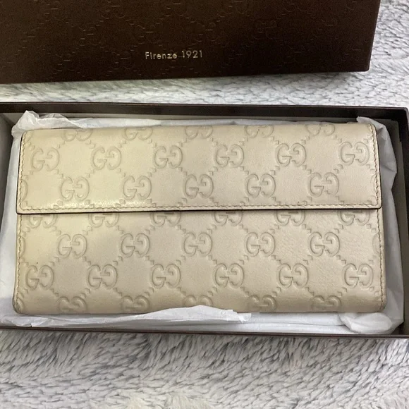 💛Gucci Long Wallet Guccissima Leather Beige💛 - Picture 4 of 12